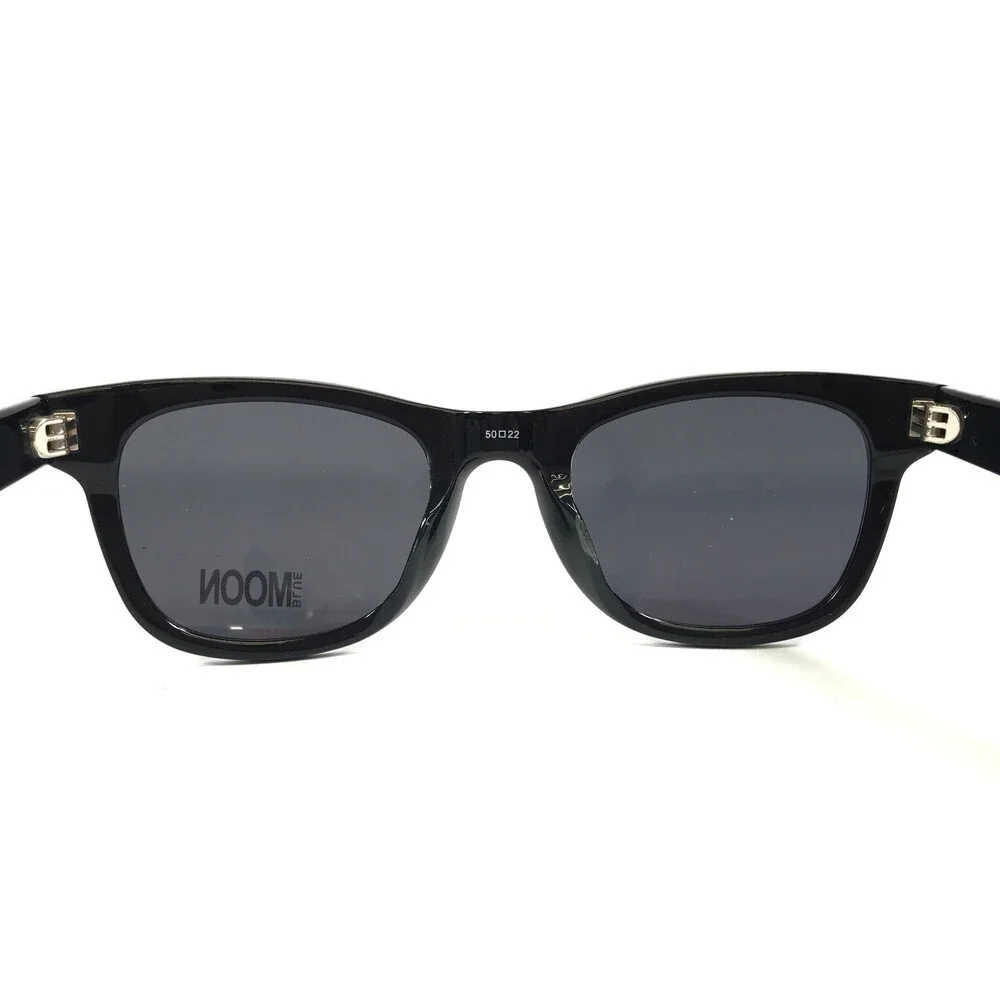 Blue Moon Sunglasses BMS7002 BK Polished Black Square Frames w/ Dark Gray Lenses